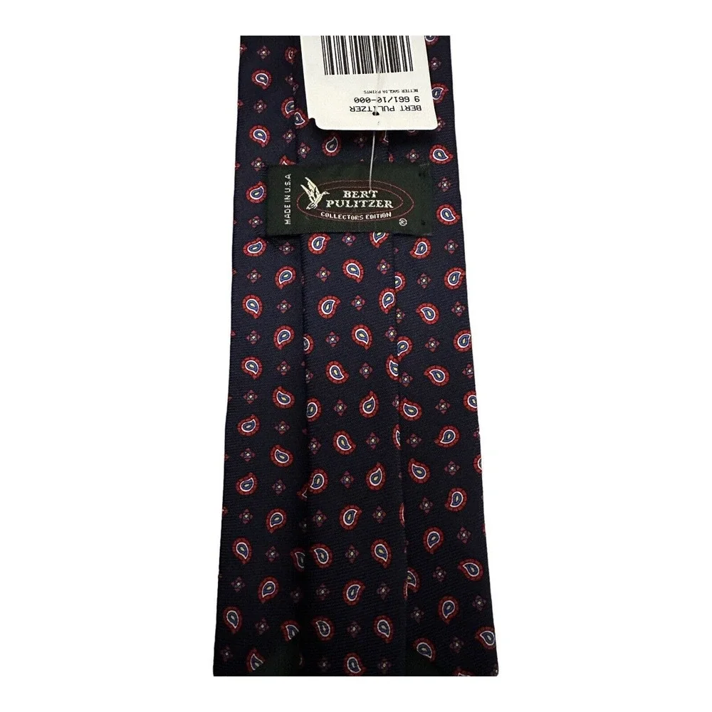 BERT PULITZER VINTAGE MENS 100%SILK CLASSIC NECK TIE COLLECTORS WIDTH: 3 3/4
